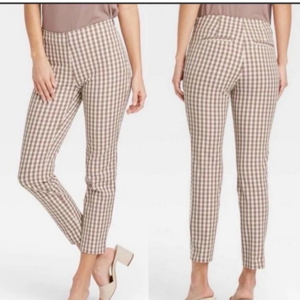 A New Day Women's High Rise Slim Pull-on Trouser Stretch Band Pants Sz 14